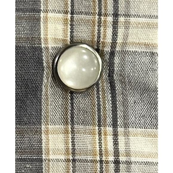 Levi Strauss & Co Two Horse Brand Western Pearl Snap Plaid Shirt Men’s L Cowboy - Picture 7 of 14